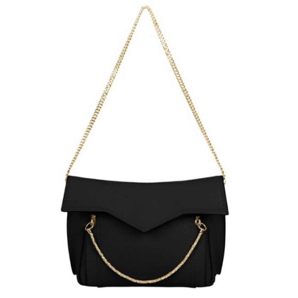 NWT Danielle Nicole Black Leather Chain Strap Bag